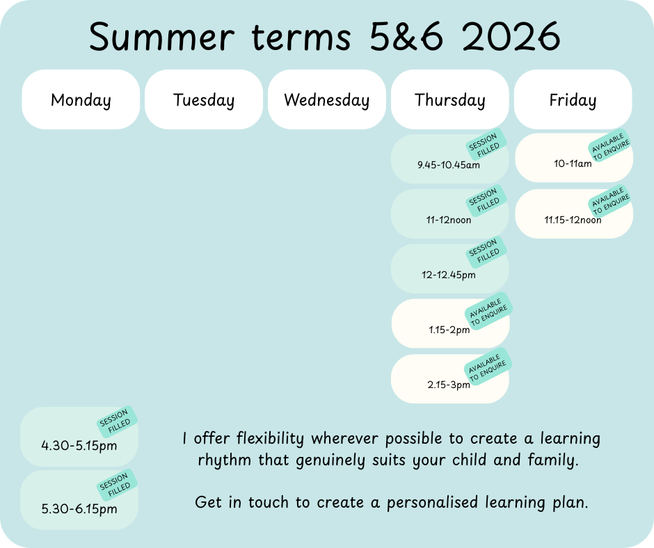 summer term 2026 timetable